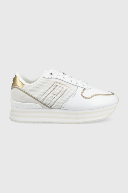 Tommy Hilfiger sneakers piele întoarsă alb FW0FW06449.0LJ