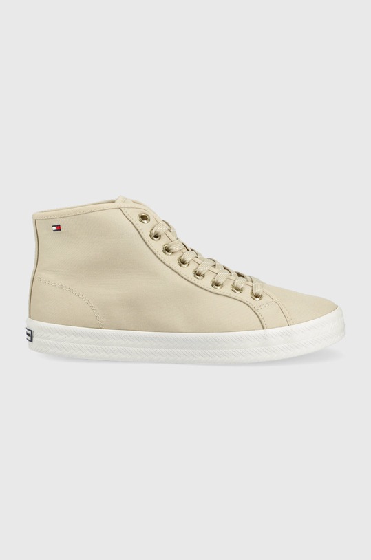 Tenisice Tommy Hilfiger ravni bež FW0FW06176.ACI