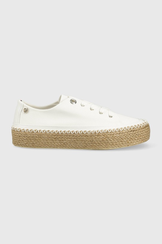 Tommy Hilfiger espadryle imitacja skóry licowej biały FW0FW06461.YBR