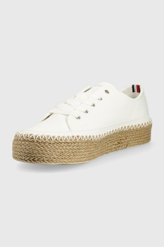 Obuwie Tommy Hilfiger espadryle FW0FW06461.YBR biały
