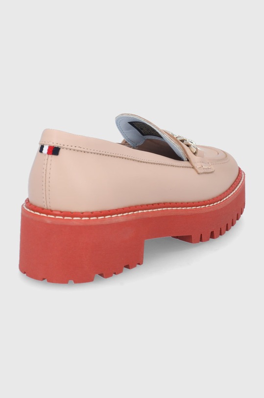 Obuwie Tommy Hilfiger mokasyny skórzane FW0FW06166.ABR beżowy