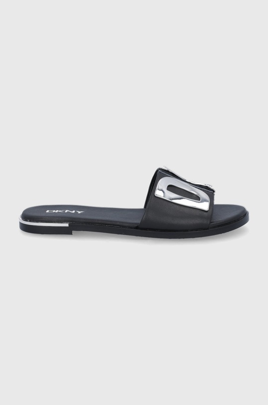 Kožené pantofle Dkny plochý černá K4156118.BLK