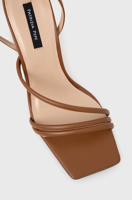Patrizia Pepe - Sandały skórzane brązowy 8X0017.L011