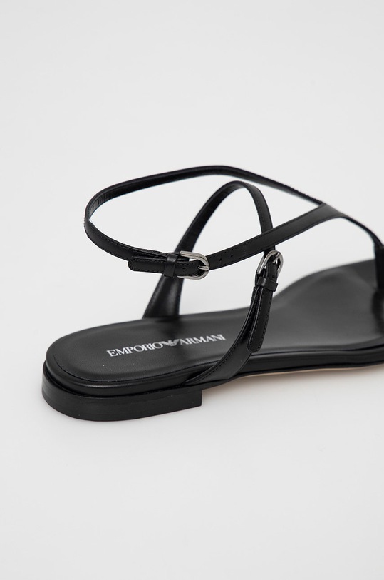 Obuwie Emporio Armani sandały skórzane X3Q077.XF261.00002 czarny