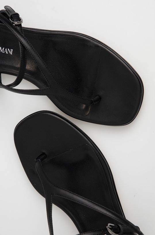 Emporio Armani sandały skórzane X3Q077.XF261.00002 czarny