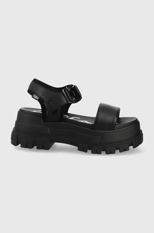 Buffalo sandały Jojo imitacja skóry licowej czarny 1652022.BLK