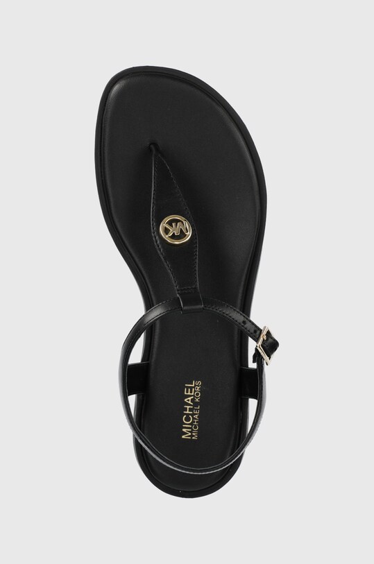 Usnjeni sandali MICHAEL Michael Kors Mallory Thong črna 40S1MAFA2L.001