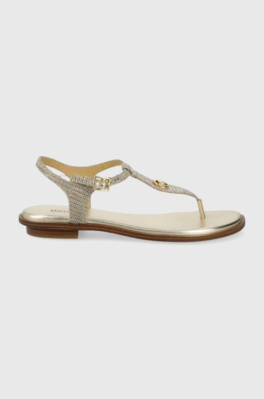 MICHAEL Michael Kors sandały Mallory Thong tekstylny złoty 40S2MAFA1D.740