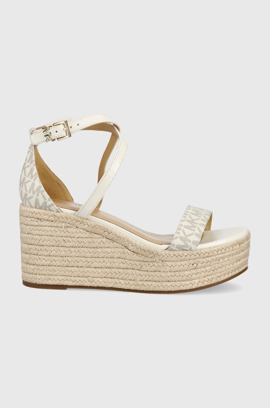 Michael Kors sandały Serena Wedge imitacja skóry licowej beżowy 40S2SEMS1B.150