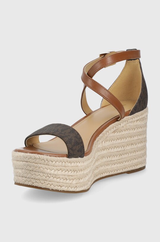 Încălțăminte MICHAEL Michael Kors sandale Serena Wedge Espadrille 40S2SEMS1B.200 maro