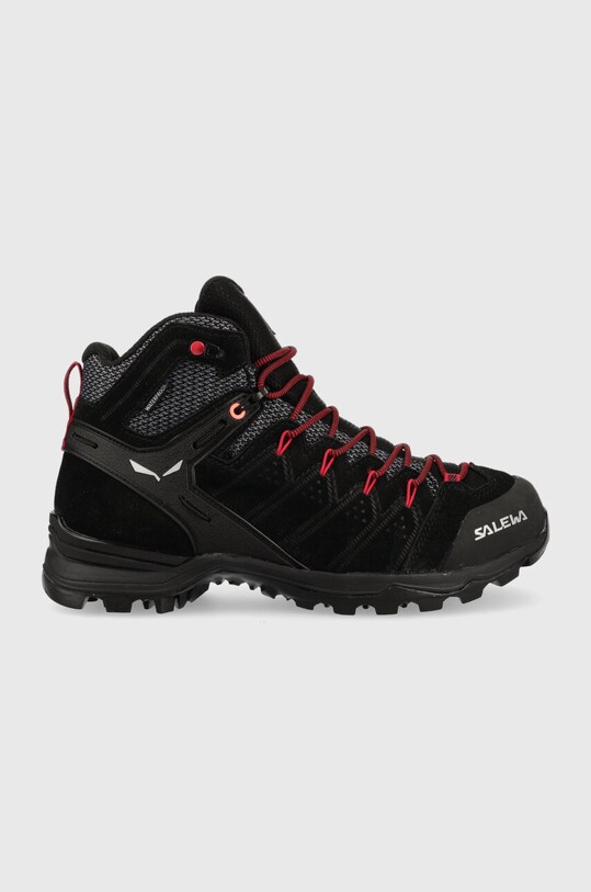 Salewa pantofi Alp Mate Mid piele întoarsă negru 00.0000061385