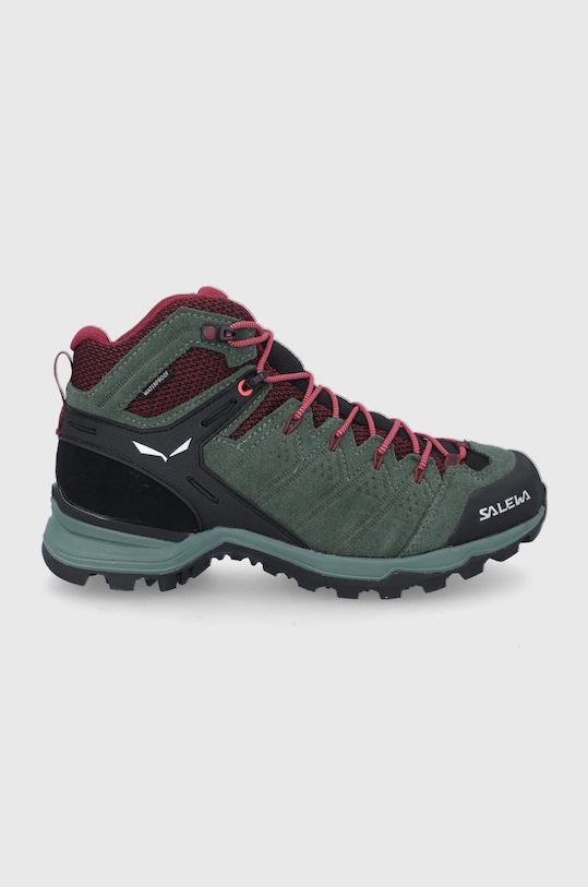 Salewa pantofi Alp Mate Mid piele întoarsă verde 00.0000061385