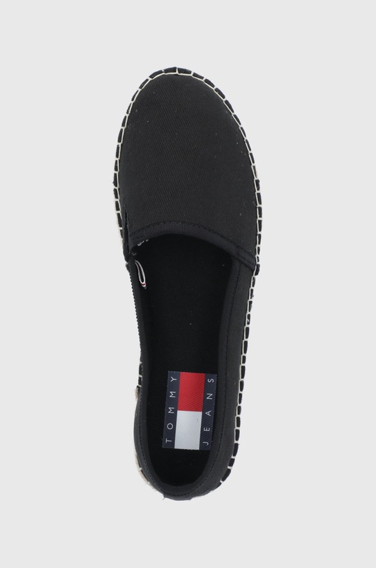 Espadrilky Tommy Jeans čierna EN0EN01832.BDS.FLATFOR