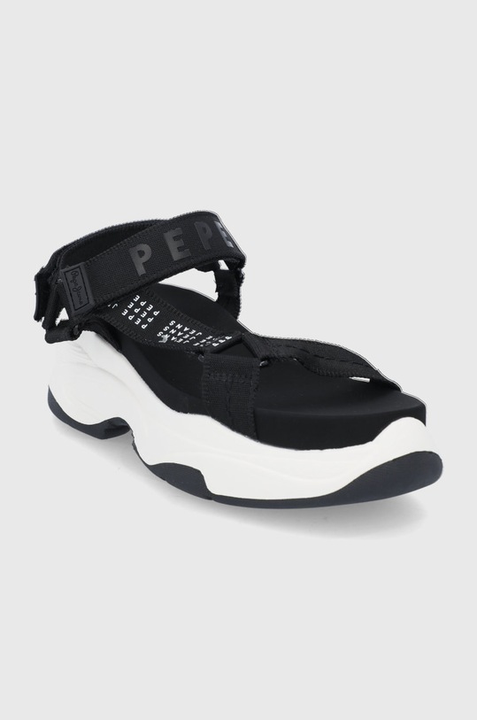 Pepe Jeans sandały Grub Logo PLS90566.999 czarny SS22