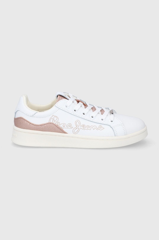 Pepe Jeans buty skórzane Milton Mix imitacja skóry licowej biały PLS31307.320