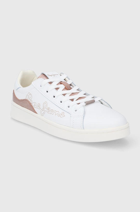 Pepe Jeans buty skórzane Milton Mix PLS31307.320 biały SS22