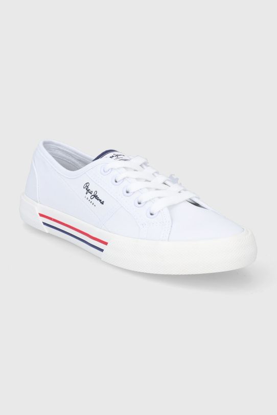 Πάνινα παπούτσια Pepe Jeans Brady W Basic PLS31287.800 λευκό SS25