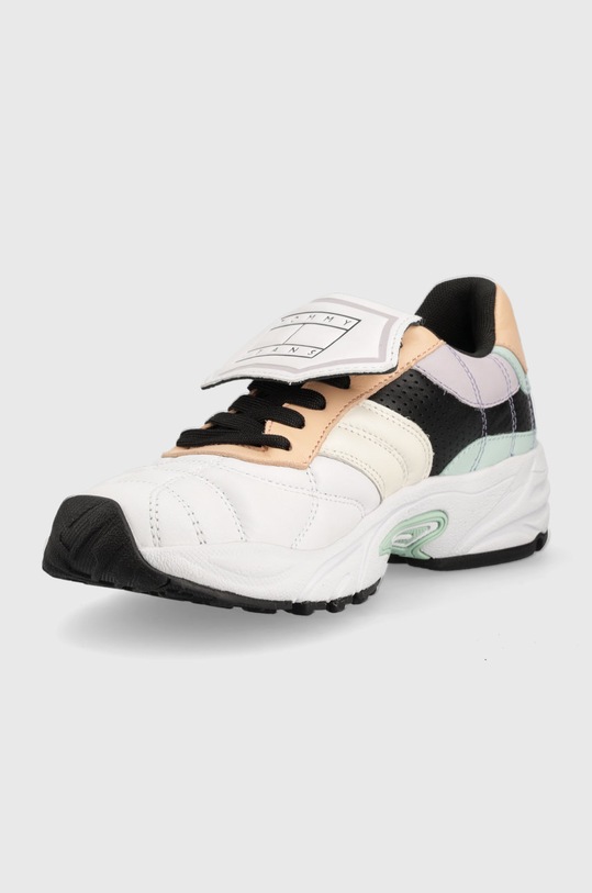 Obuwie Tommy Jeans sneakersy skórzane EN0EN01672.L4T.HERITAG EN0EN01672.L4T.HERITAG multicolor