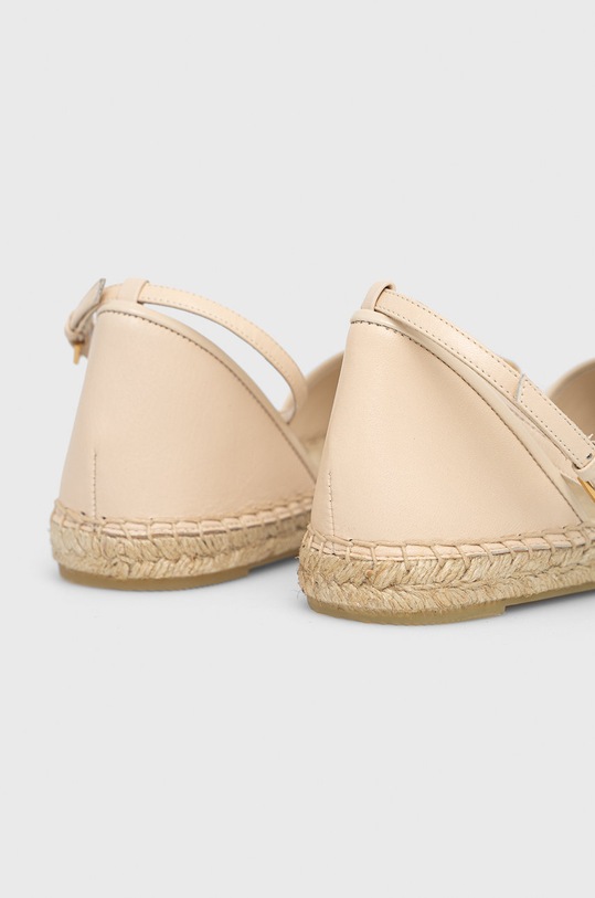 Obuwie Tory Burch espadryle skórzane Eleanor Dorsay 88743.122 beżowy