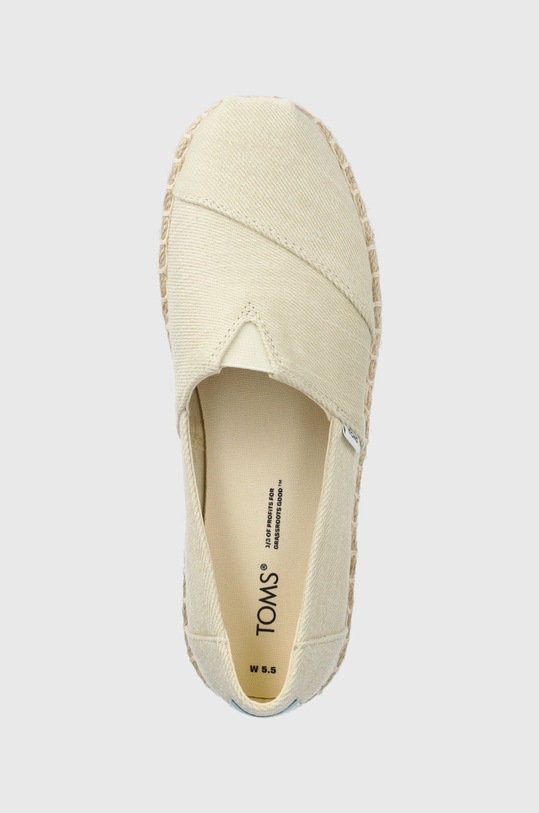Espadrilky Toms Alpargata Platform Rope béžová 10017830