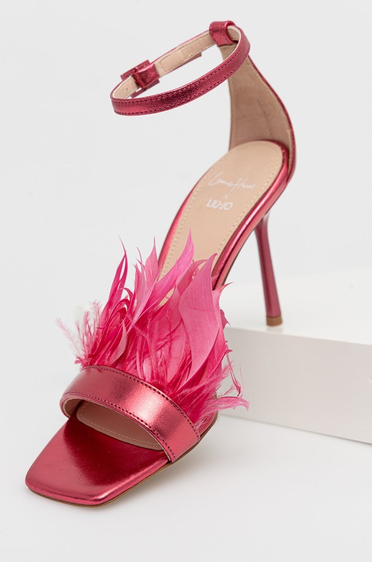 Kožené sandály Liu Jo Camelia Leonie Hanne SA2705PX31792431 fialová SS22
