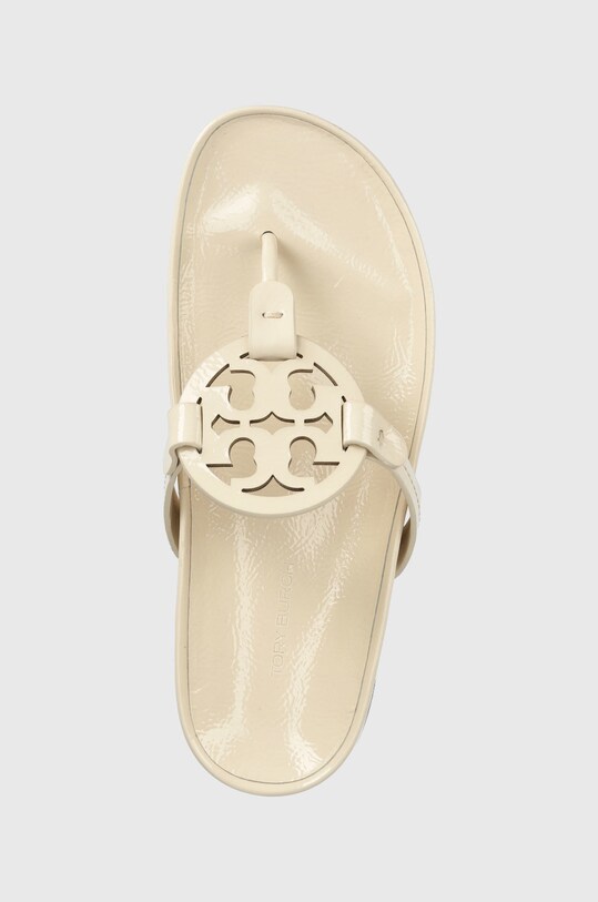 Δερμάτινες σαγιονάρες Tory Burch μπεζ 136401.100