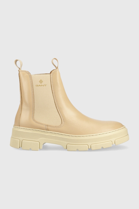 Gant sztyblety skórzane Monthike płaski beżowy 24551641.G151
