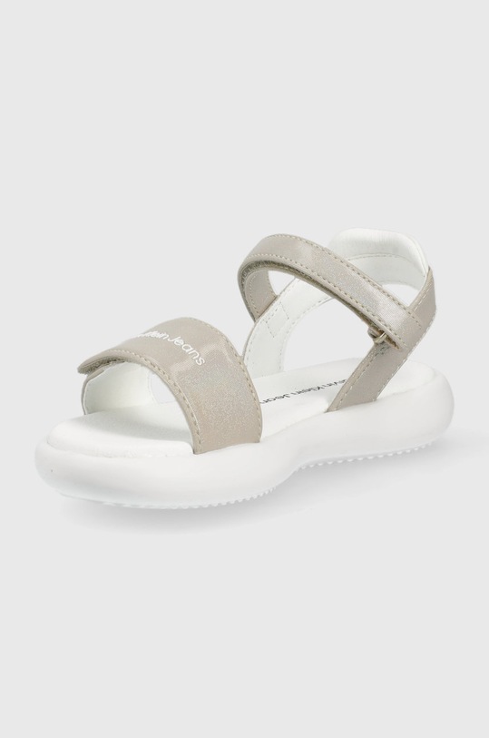 DÍVKA Dětské sandály Calvin Klein Jeans V3A2.80206. stříbrná
