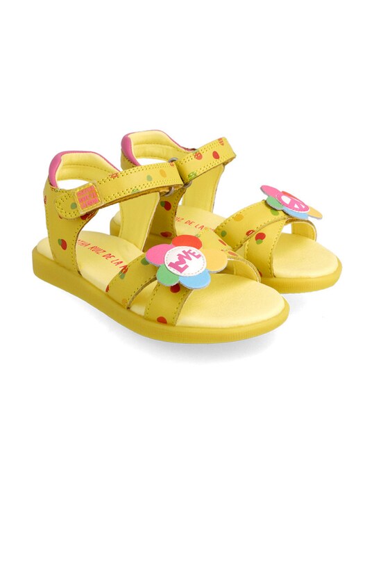 Agatha Ruiz de la Prada otroški usnjeni sandali 222935.G.24.27 rumena SS22
