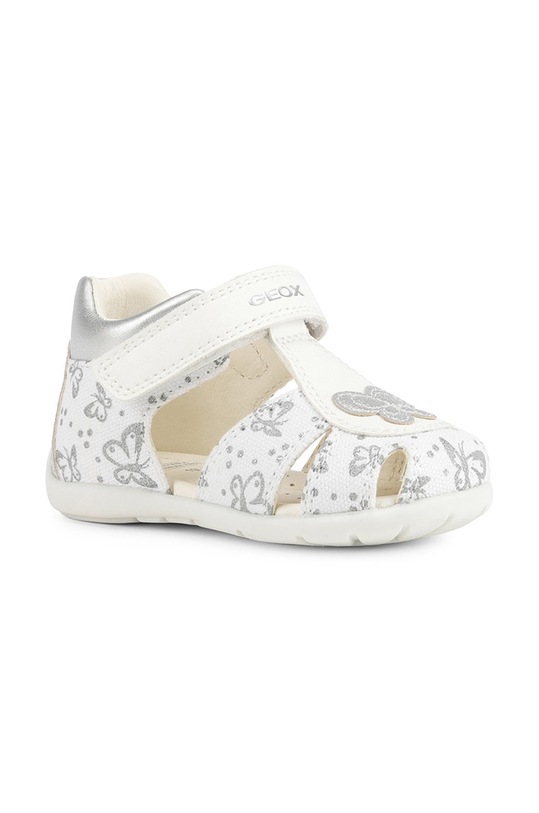 Dětské kožené sandály Geox B251QC.0AW54. bílá SS22