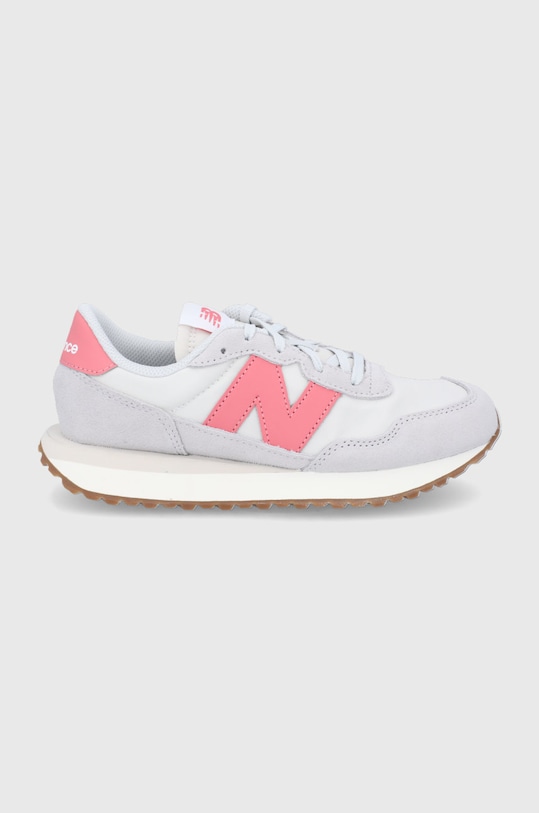 New Balance buty GS237PK imitacja skóry licowej szary GS237PK