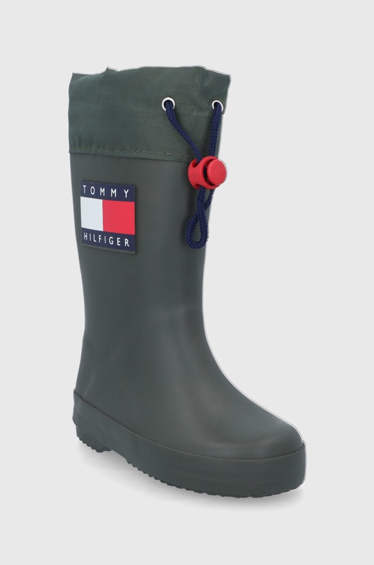 Dětské holínky Tommy Hilfiger T3X6.30766.24.34 zelená SS23