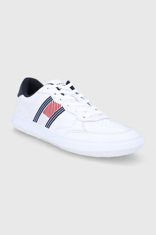 Kožené boty Tommy Hilfiger FM0FM03904YBR bílá SS22