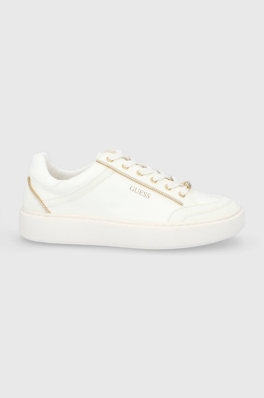 Guess buty imitacja skóry licowej biały FM5VIZ.ELE12.WHT