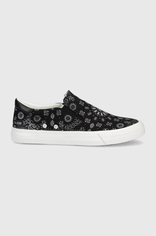 Guess tenisówki EDERLE slip on czarny FM6ESO.FAP12.BANBK