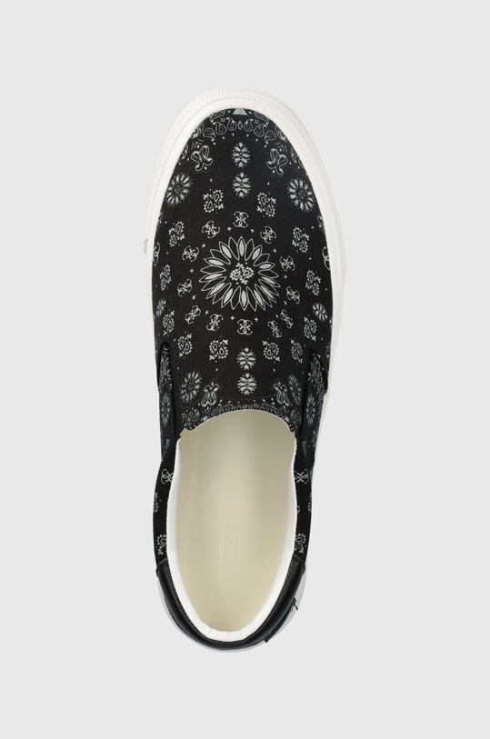 Πάνινα παπούτσια Guess Ederle μαύρο FM6ESO.FAP12.BANBK
