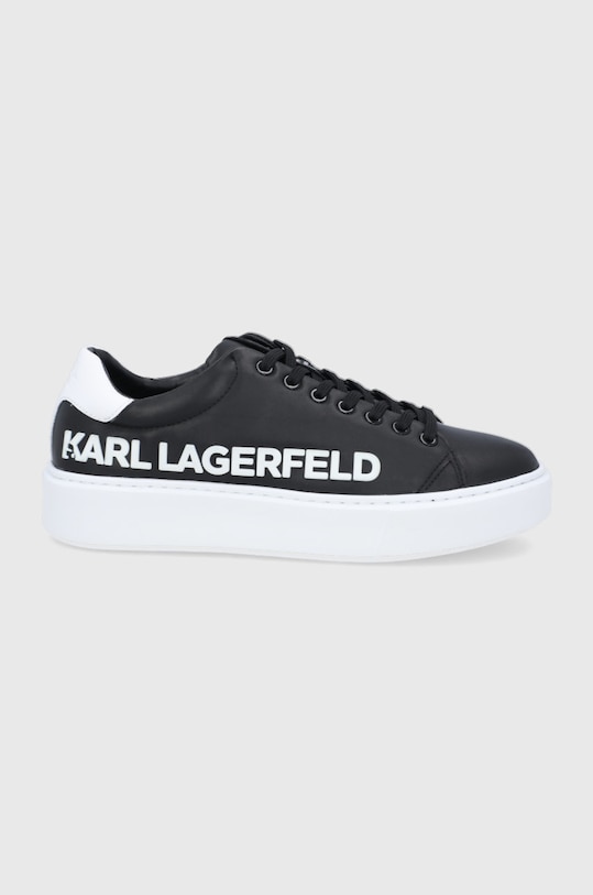 Karl Lagerfeld Buty skórzane MAXI KUP czarny KL52225.001