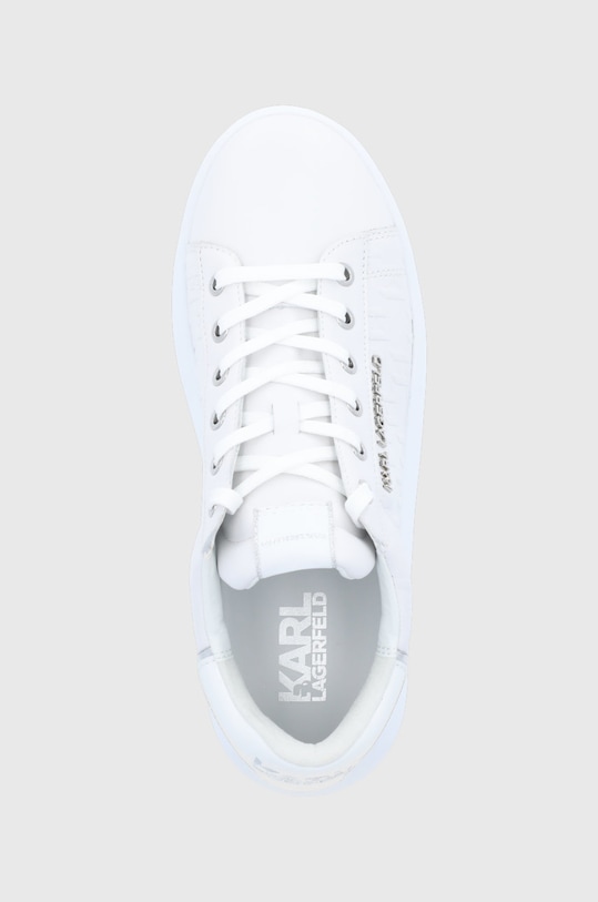 Kožené boty Karl Lagerfeld Kapri Mens bílá KL52549.011