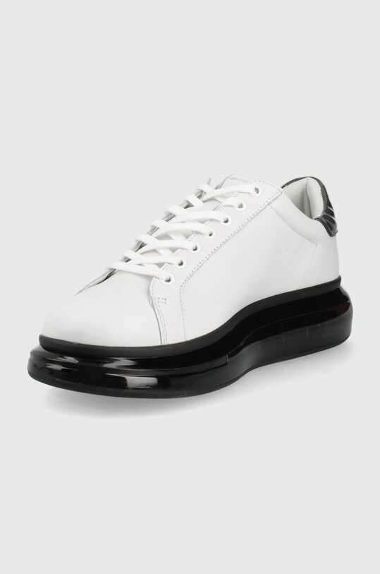 Boty Kožené boty Karl Lagerfeld Kapri Kushion KL52625.010 bílá