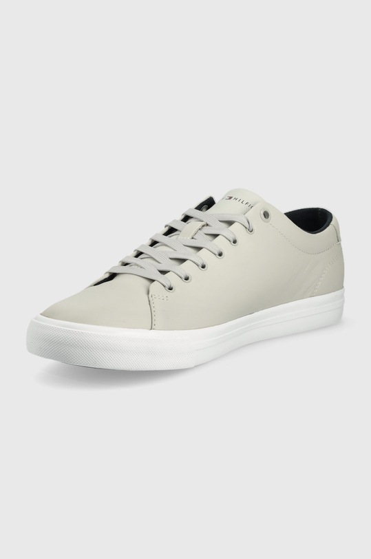 Obuwie Tommy Hilfiger sneakersy skórzane FM0FM04076.PQU szary