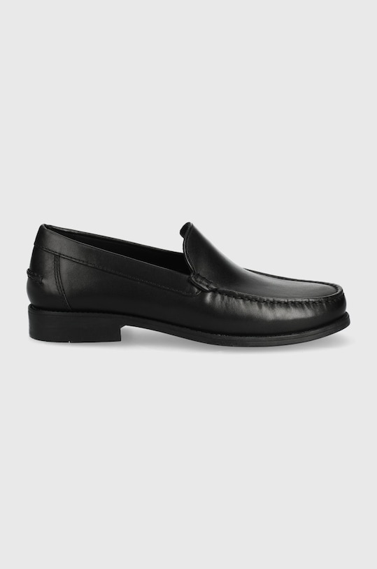 Geox Mocasini de piele piele negru U641ZA.C9999