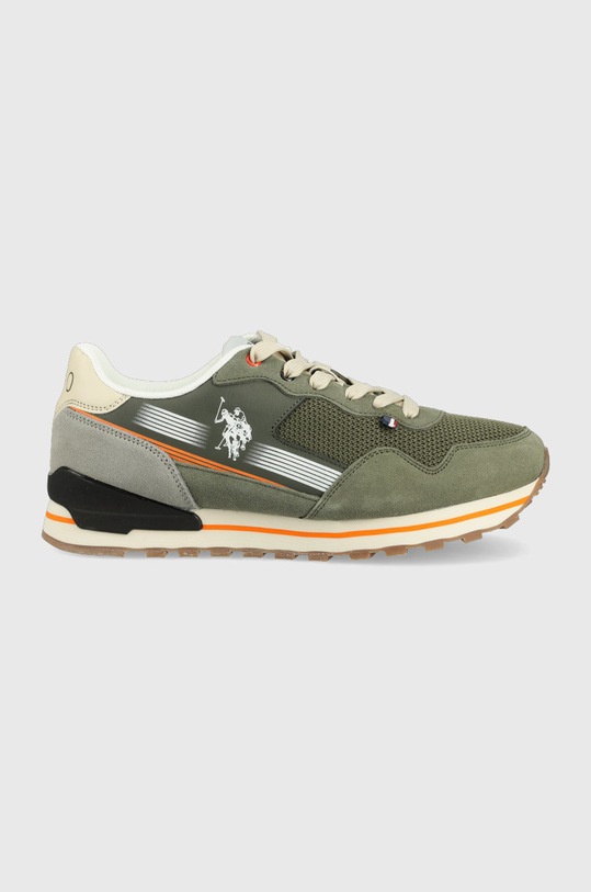 Sneakers boty U.S. Polo Assn. semišová kůže zelená JONAS005M.2SN1.MIL