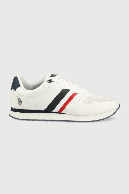 U.S. Polo Assn. sneakersy imitacja skóry licowej biały NOBIL005M.2NH1.WHI