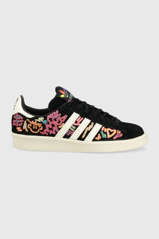 adidas Originals sneakersy skórzane Campus 80S Pride GX6390 skóra zamszowa czarny GX6390