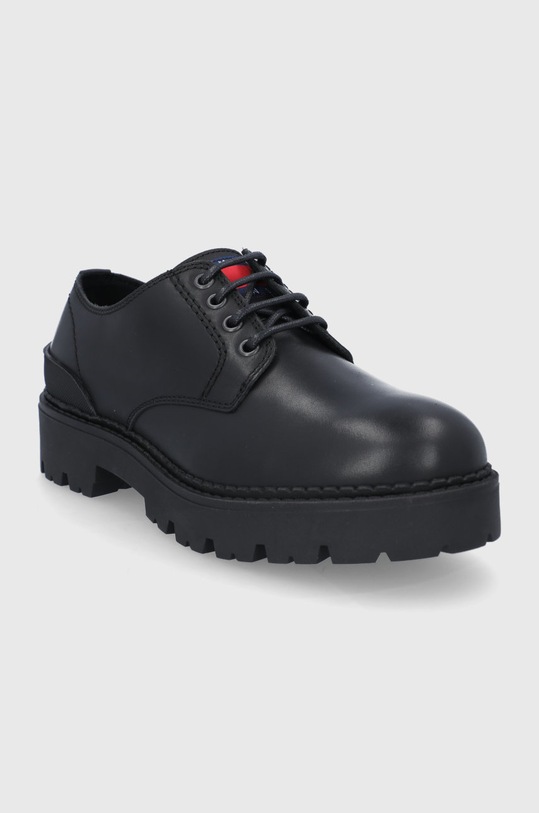Tommy Jeans Półbuty skórzane EM0EM00838BDS.BLK EM0EM00838BDS.BLK czarny SS22