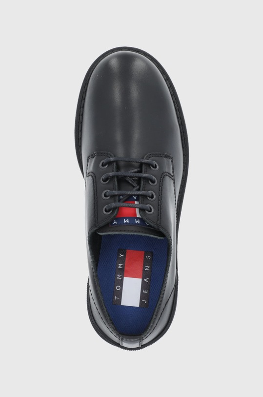 Tommy Jeans Półbuty skórzane EM0EM00838BDS.BLK czarny EM0EM00838BDS.BLK