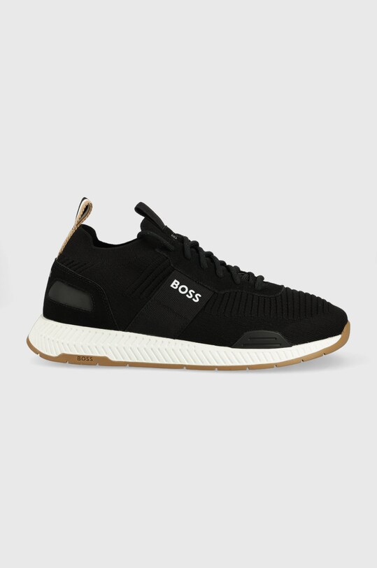 BOSS sportcipő Titanium velúr bőr fekete 50470596.014