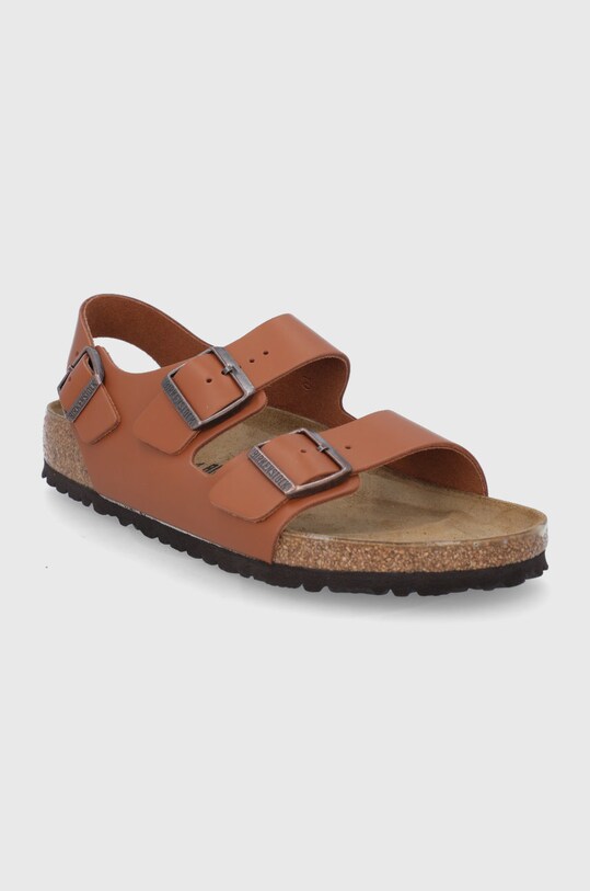 Шкіряні сандалі Birkenstock Milano 1019066 коричневий SS22