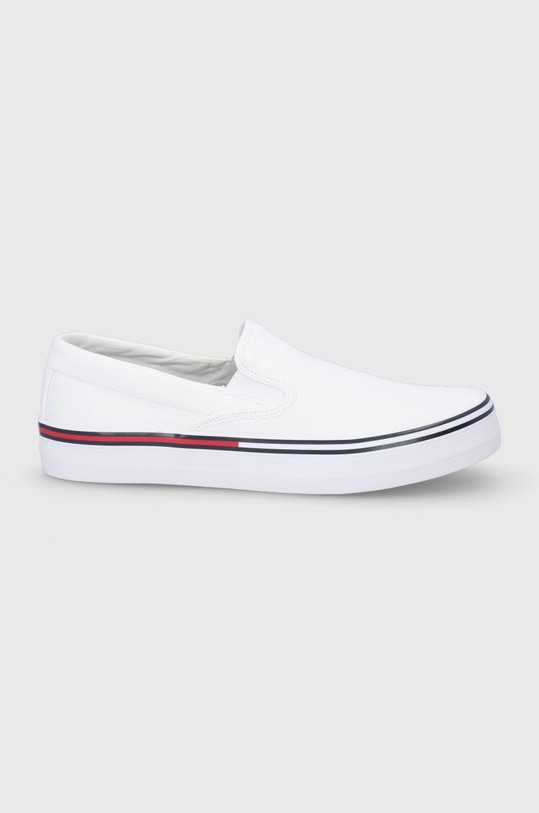 Tenisky Tommy Jeans slip on biela EM0EM00961.YBR.ESSENTI