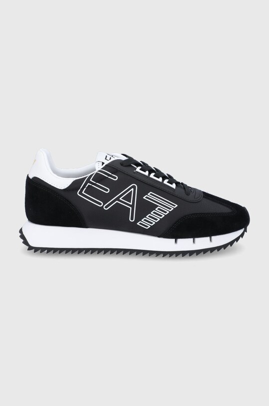 EA7 Emporio Armani pantofi piele întoarsă negru X8X101.XK257.A120